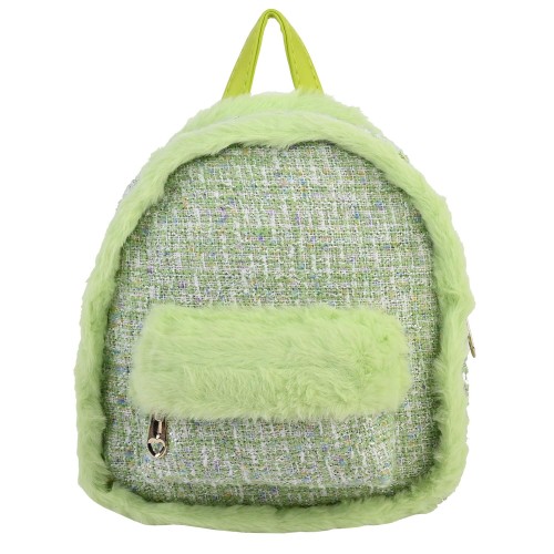 Детска раница от текстил в зелен цвят. Код: R8813