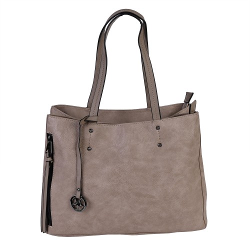 Дамска чанта от еко кожа в бежов цвят. Код: RX307