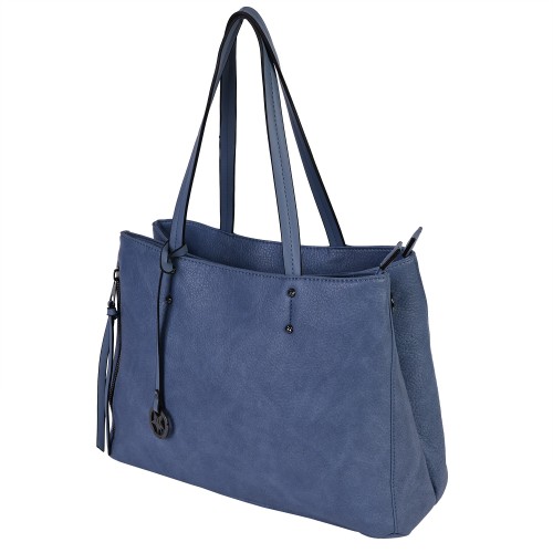 Дамска чанта от еко кожа в син цвят. Код: RX307