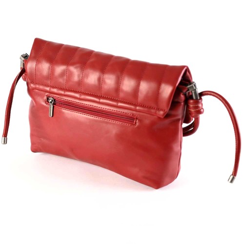 Дамска чанта през рамо от еко кожа - червен цвят. Код: RZ1