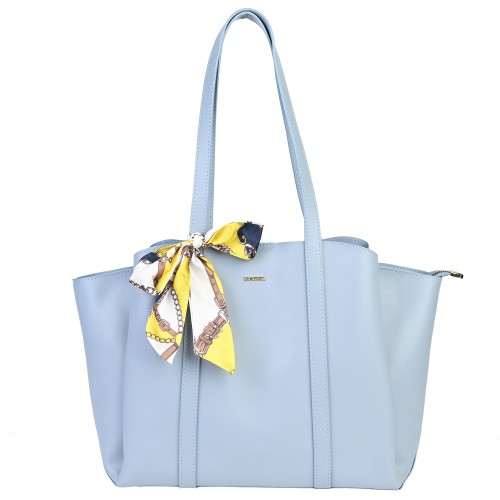 Елегантна дамска чанта от висококачествена еко кожа в син цвят Код: RZ5/10