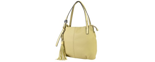 Дамска чанта тип торба от висококачествена еко кожа в жълт цвят Код: RZ5/9