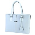 Елегантна дамска чанта от висококачествена еко кожа в син цвят Код: T05-1