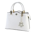 Красива, удобна и практична дамска чанта от еко кожа в бял цвят Код: T05BL