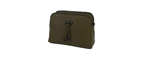 Дамска чанта от висококачествена еко кожа в тъмно зелен цвят Код: TR840