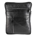 Мъжка чанта от естествена кожа в черен цвят. Код: TRP02