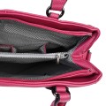 Голяма дамска чанта от висококачествена еко кожа в цвят циклама - Код: ZD07