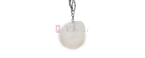 Ключодържател топка в бял цвят. Код: K21