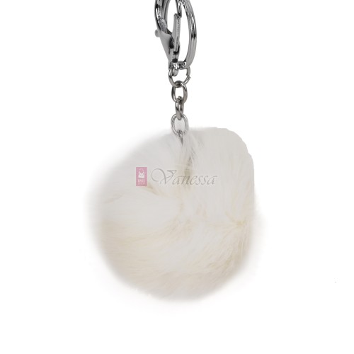 Ключодържател топка в бял цвят. Код: K21