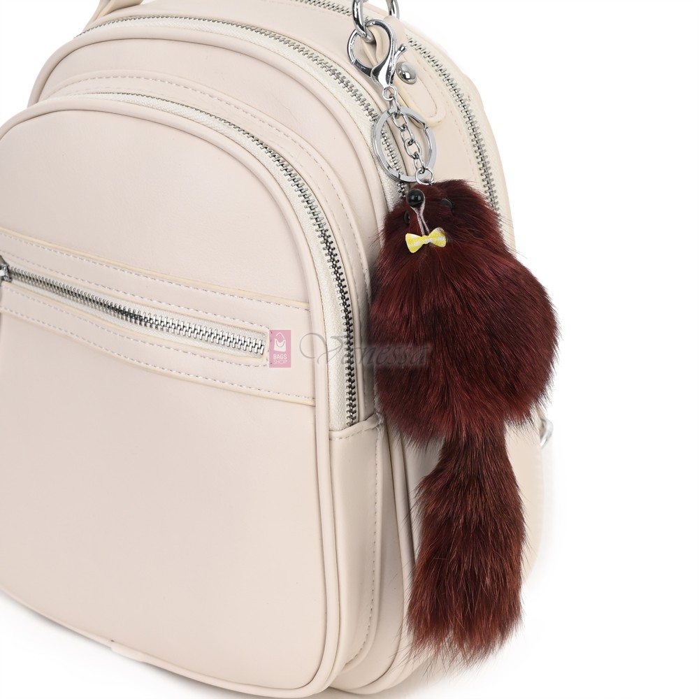 Ключодържател плюшена играчка в цвят бордо. Код: K23