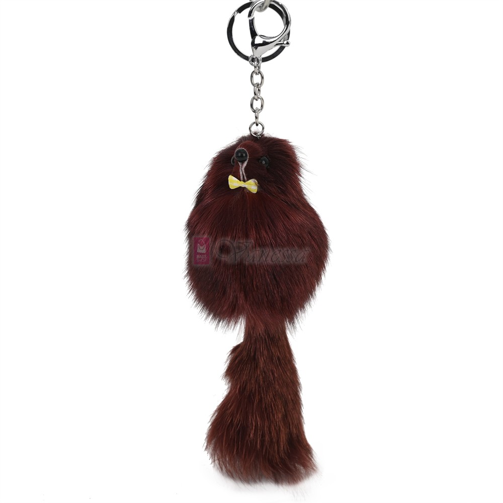 Ключодържател плюшена играчка в цвят бордо. Код: K23