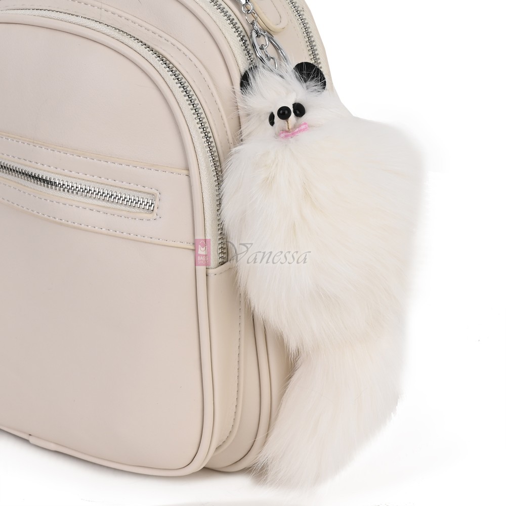 Ключодържател плюшена играчка в бял цвят. Код: K24