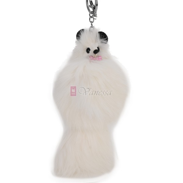 Ключодържател плюшена играчка в бял цвят. Код: K24