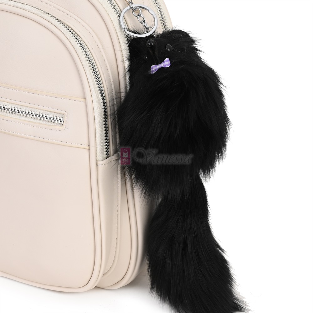 Ключодържател плюшена играчка в черен цвят. Код: K24