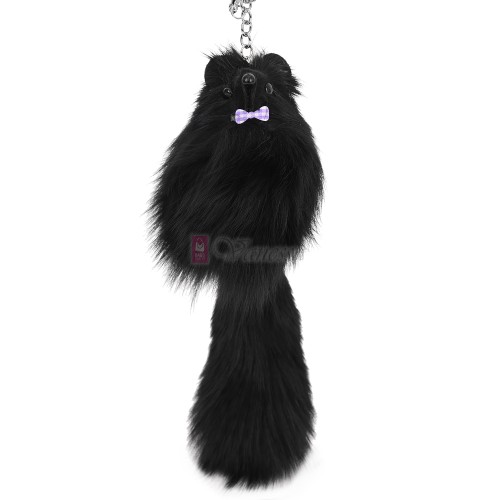 Ключодържател плюшена играчка в черен цвят. Код: K24