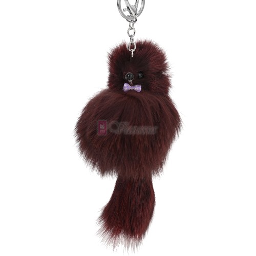 Ключодържател плюшена играчка в цвят бордо. Код: K23