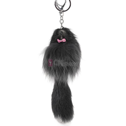 Ключодържател плюшена играчка в тъмносив цвят. Код: K23