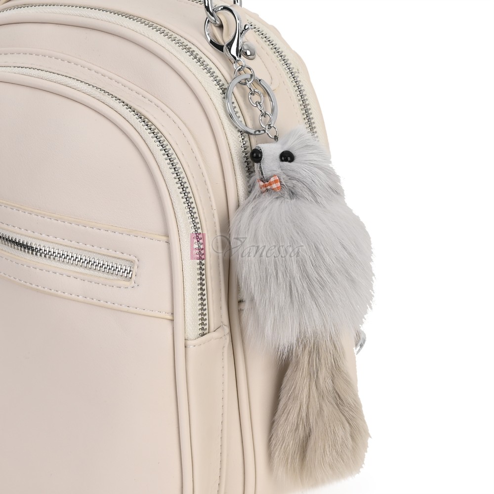 Ключодържател плюшена играчка в светлобежов цвят. Код: K23