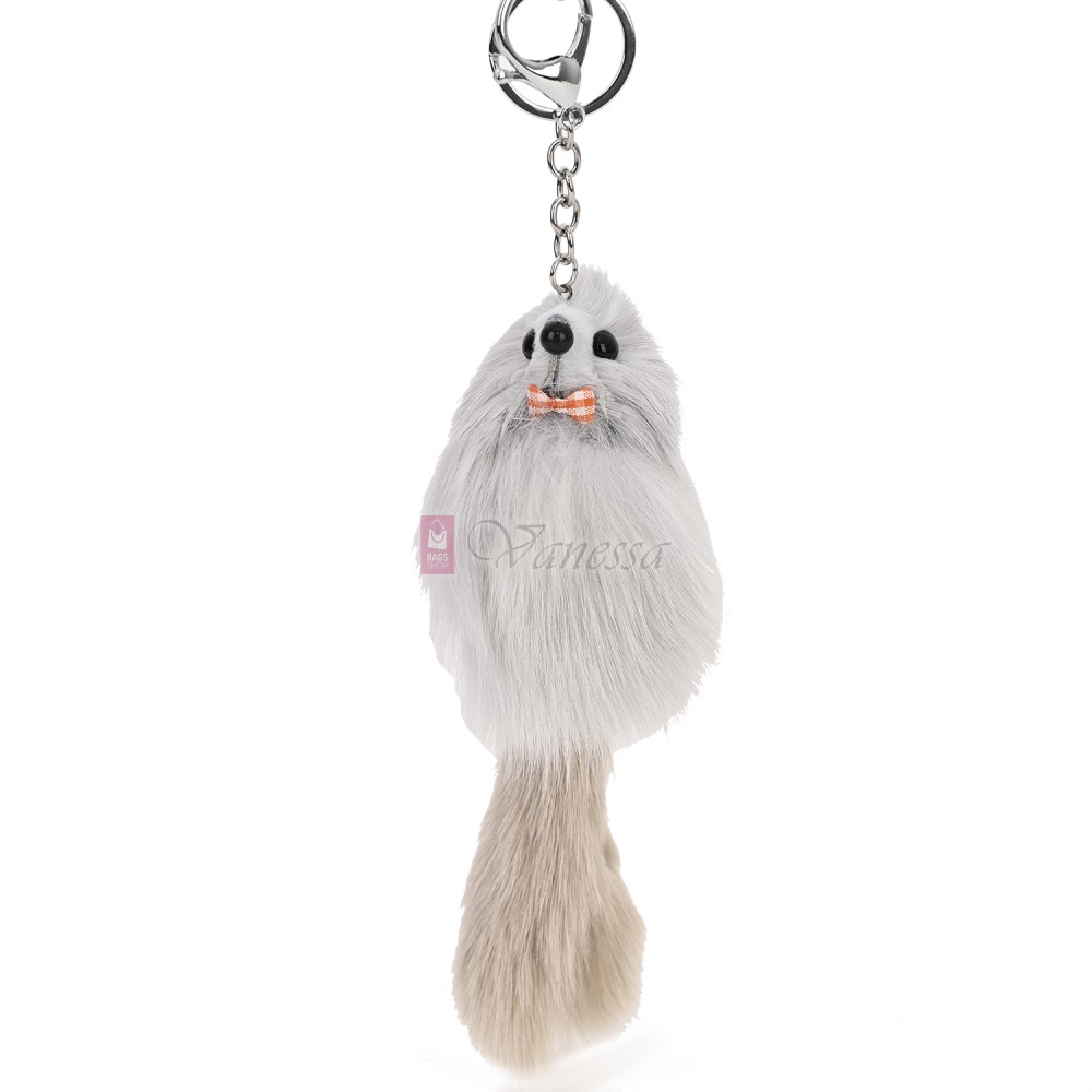 Ключодържател плюшена играчка в светлобежов цвят. Код: K23