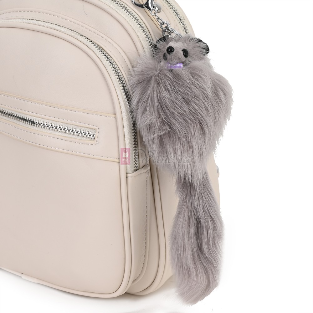 Ключодържател плюшена играчка в сив цвят. Код: K24