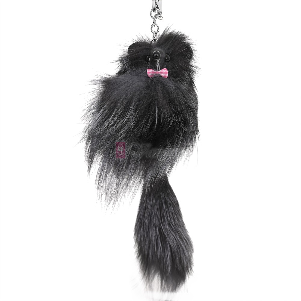 Ключодържател плюшена играчка в тъмносив цвят. Код: K24