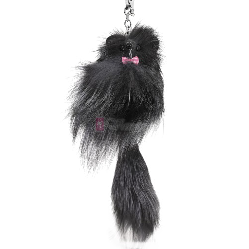 Ключодържател плюшена играчка в тъмносив цвят. Код: K24