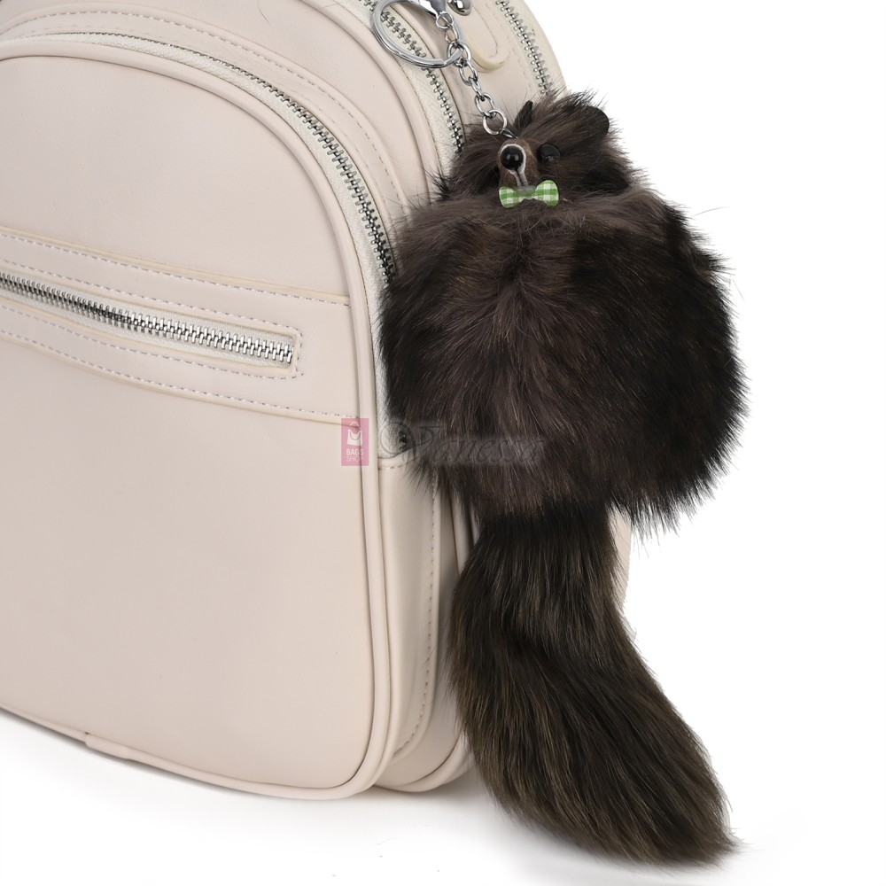 Ключодържател плюшена играчка в тъмнокафяв цвят. Код: K24