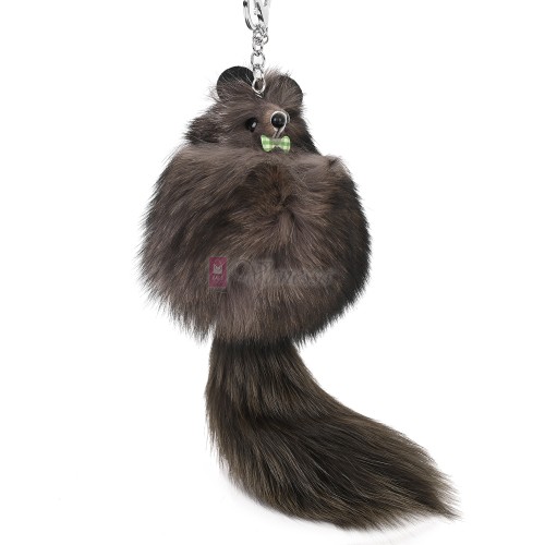 Ключодържател плюшена играчка в тъмнокафяв цвят. Код: K24