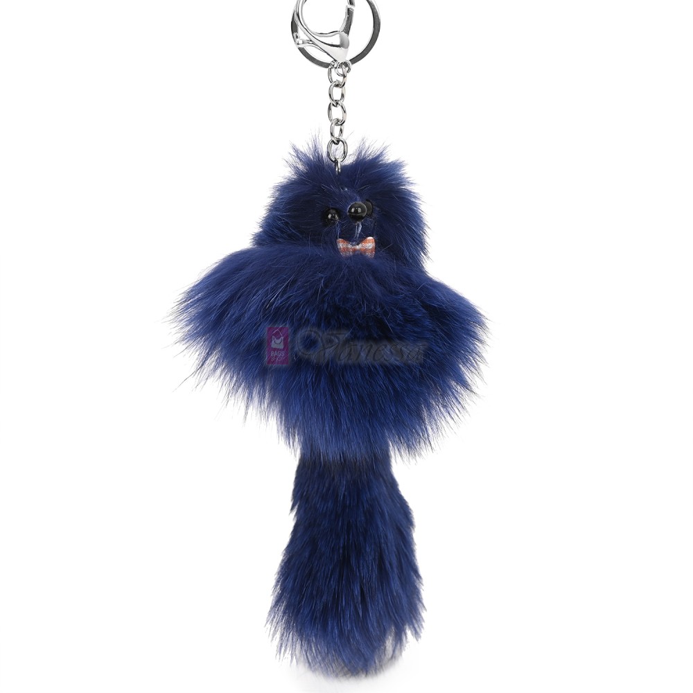 Ключодържател плюшена играчка в тъмносин цвят. Код: K23