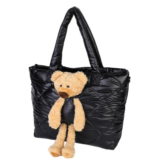  Дамска чанта от текстил в черен цвят. Код: CO20