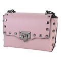 Дамска чанта от естествена кожа в розов цвят Код: EK07