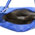 Голяма дамска чанта тип торба от естествена кожа в син цвят. Код: EK119