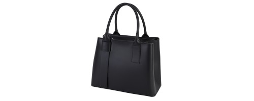 Голяма дамска чанта от естествена кожа в черен цвят. Код: EK126