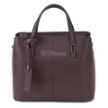 Елегантна дамска чанта от естествена кожа, в цвят бордо Код: EK55