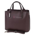 Елегантна дамска чанта от естествена кожа, в цвят бордо Код: EK55