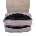 Дамска чанта от естествена кожа в лилав цвят. Код: EK16