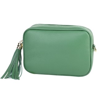 Малка дамска чанта от естествена кожа в зелен цвят. Код: EK30