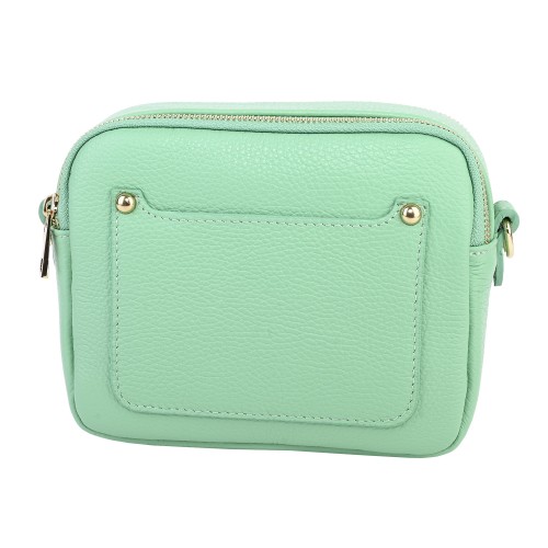 Малка дамска чанта от естествена кожа в зелен цвят. Код: EK36