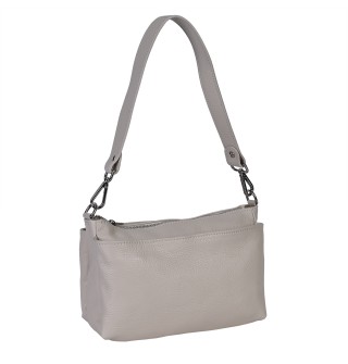 Дамска чанта от естествена кожа в бежов цвят. Код: EK55/1