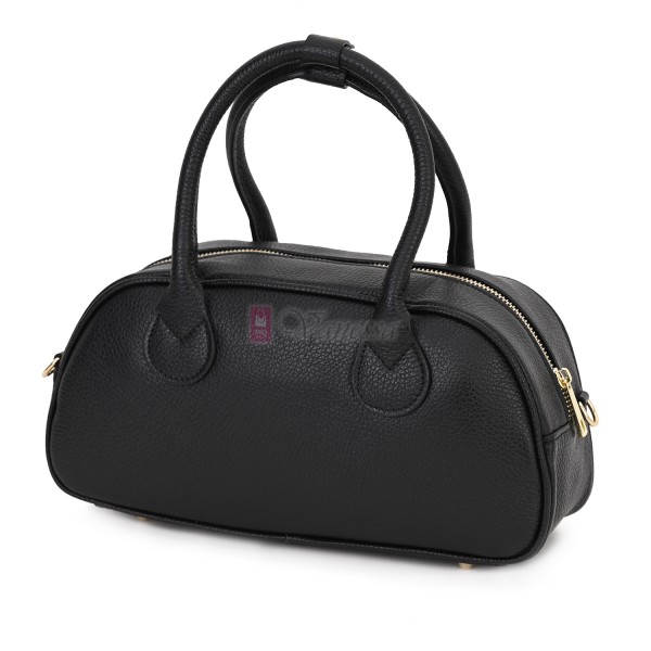 Малка дамска чанта, от естествена кожа, в черен цвят Код: EK56-1