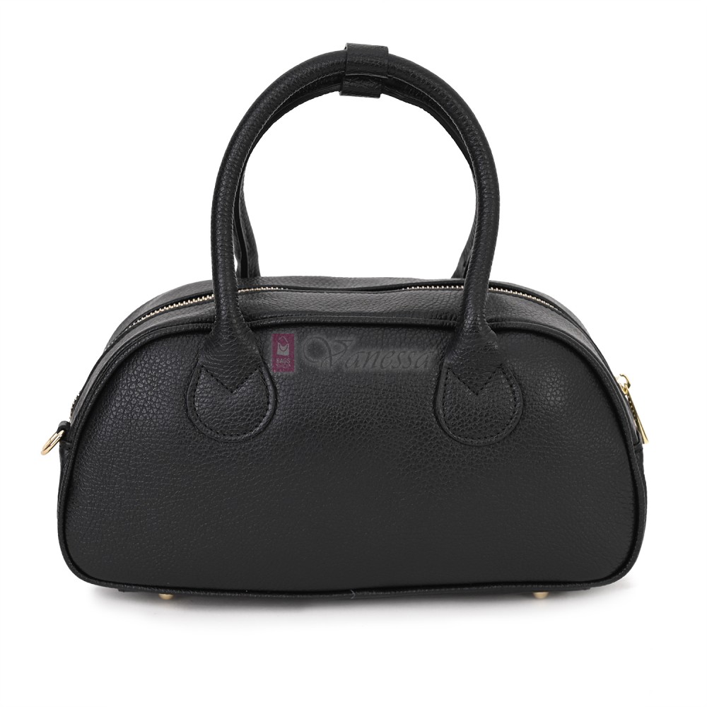 Малка дамска чанта, от естествена кожа, в черен цвят Код: EK56-1