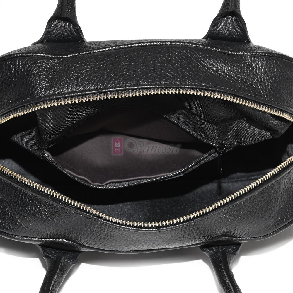 Малка дамска чанта, от естествена кожа, в черен цвят Код: EK56-1