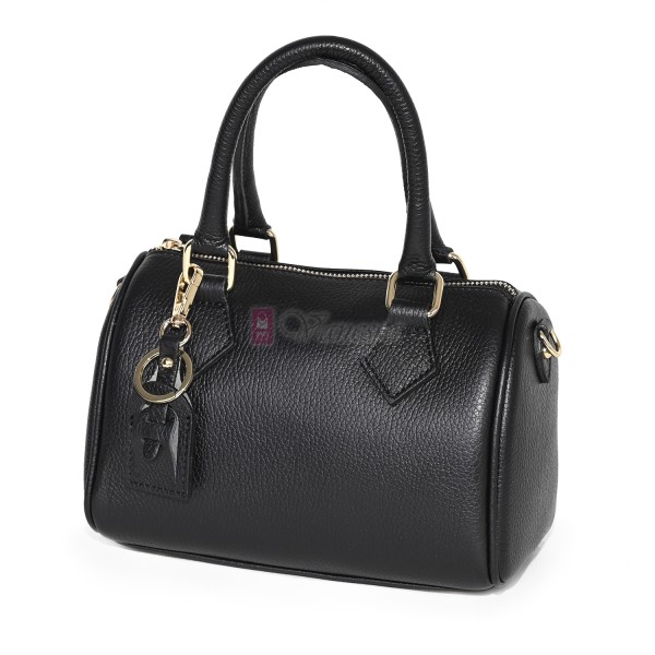 Малка дамска чанта, от естествена кожа, в черен цвят Код: EK56-2