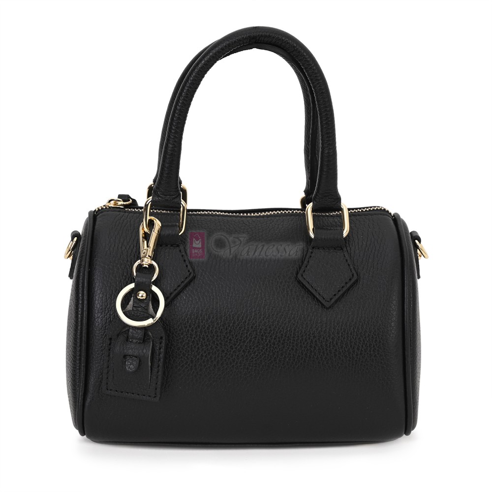 Малка дамска чанта, от естествена кожа, в черен цвят Код: EK56-2