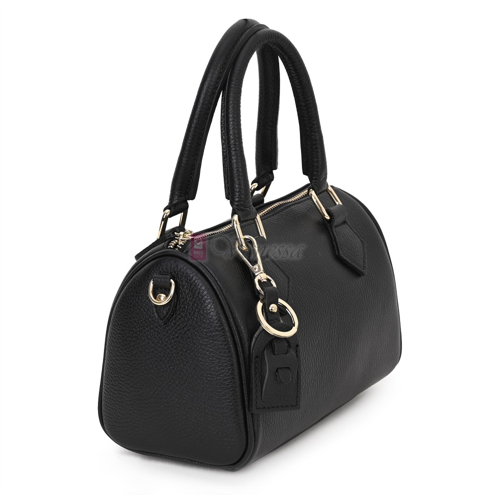 Малка дамска чанта, от естествена кожа, в черен цвят Код: EK56-2