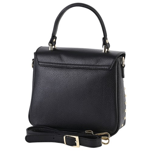 Дамска чанта от естествена кожа в черен цвят. Код: EK56