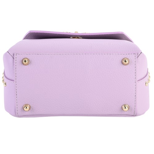 Дамска чанта от естествена кожа в лилав цвят. Код: EK56