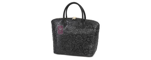 Елегантна дамска чанта от естествена кожа, в черен цвят Код: EK60