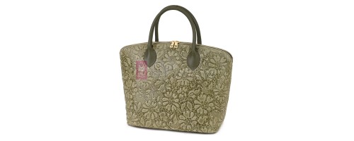 Елегантна дамска чанта от естествена кожа, в зелен цвят Код: EK60