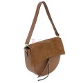 Ежедневна дамска чанта от естествена кожа, в кафяв цвят Код: EK62-1